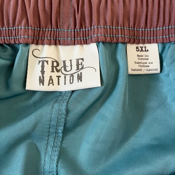 True Nation Mens Swim Shorts 5XL Pockets Sun Protection Quick Dry New - Picture 5 of 12